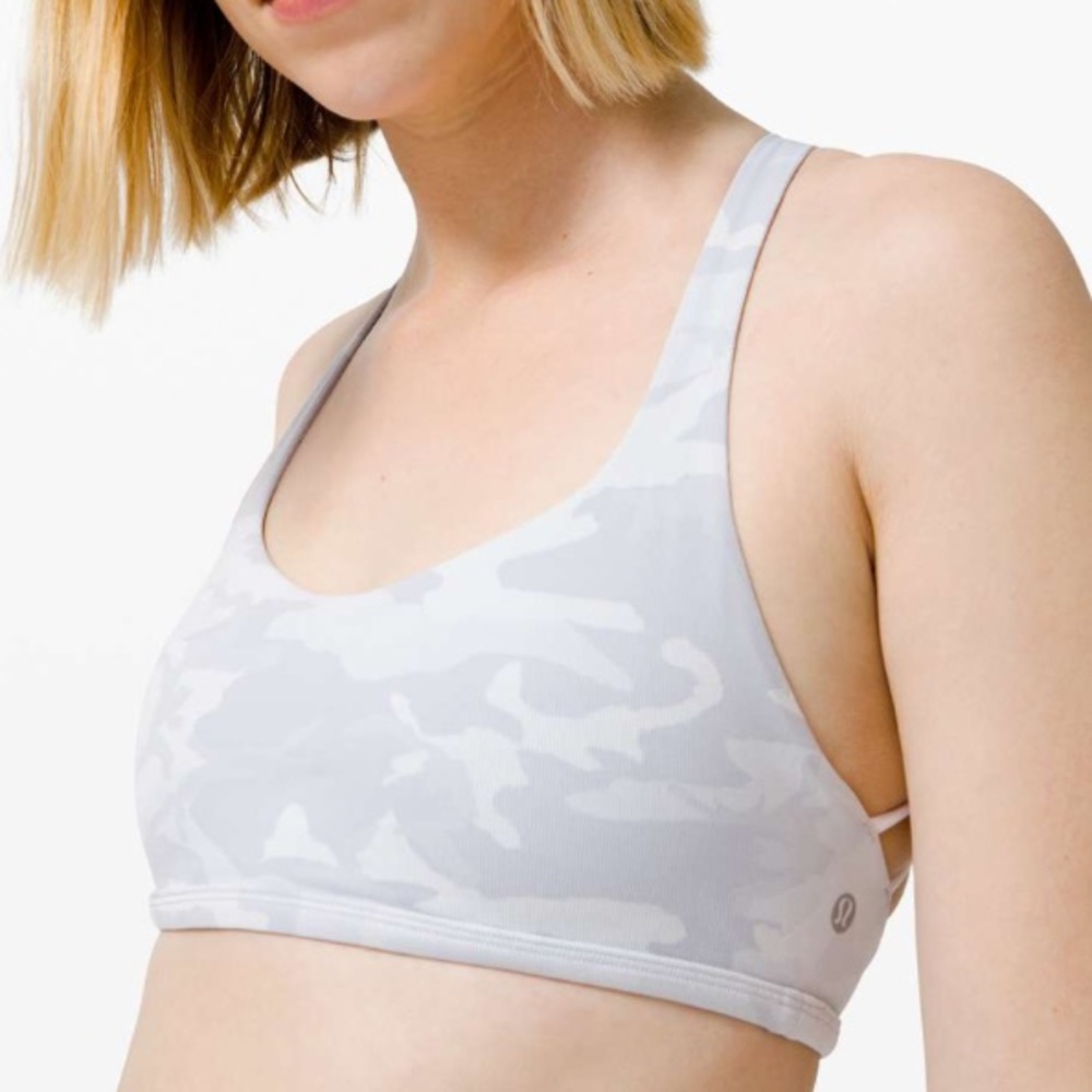 SOLD Lululemon Free To Be Bra Wild Camo Alpine Whi